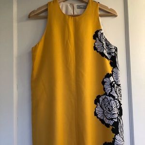 Pretty silk  gold dress w/ slip